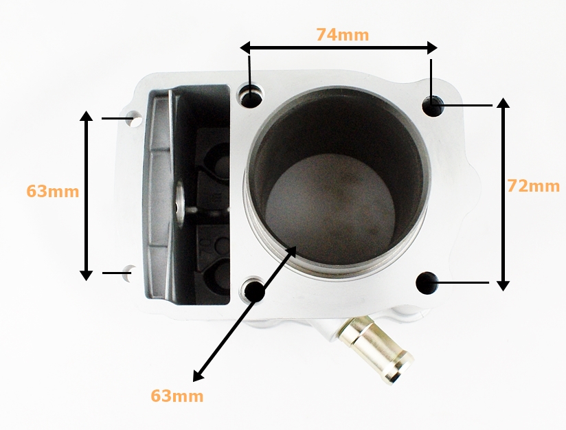 CYLINDER ATV 200CCM (63,5mm) (sw.15mm) KPL.- ciecz - ANH