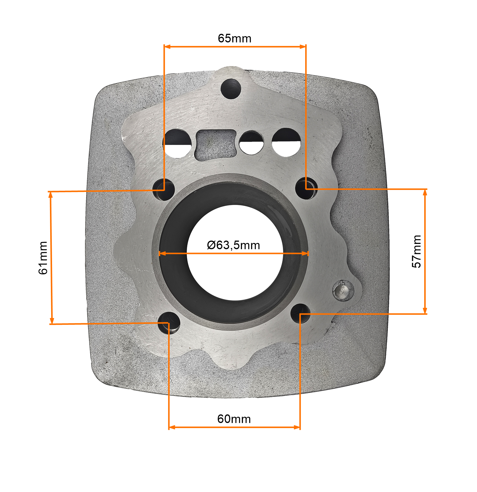 CYLINDER ATV 200CCM (63,5mm) (sw.15mm) KPL. - powietrze - CG200 FUXIN, LONCIN, SHINERAY