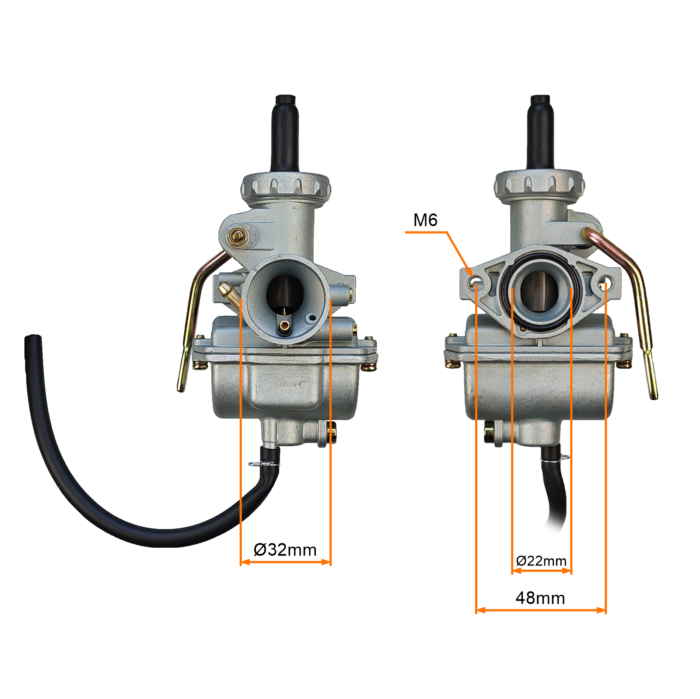 GAŹNIK KPL. 4T PZ22 50/125 ROMET, JUNAK, ZIPP,  PITBIKE, ssanie ręczne
