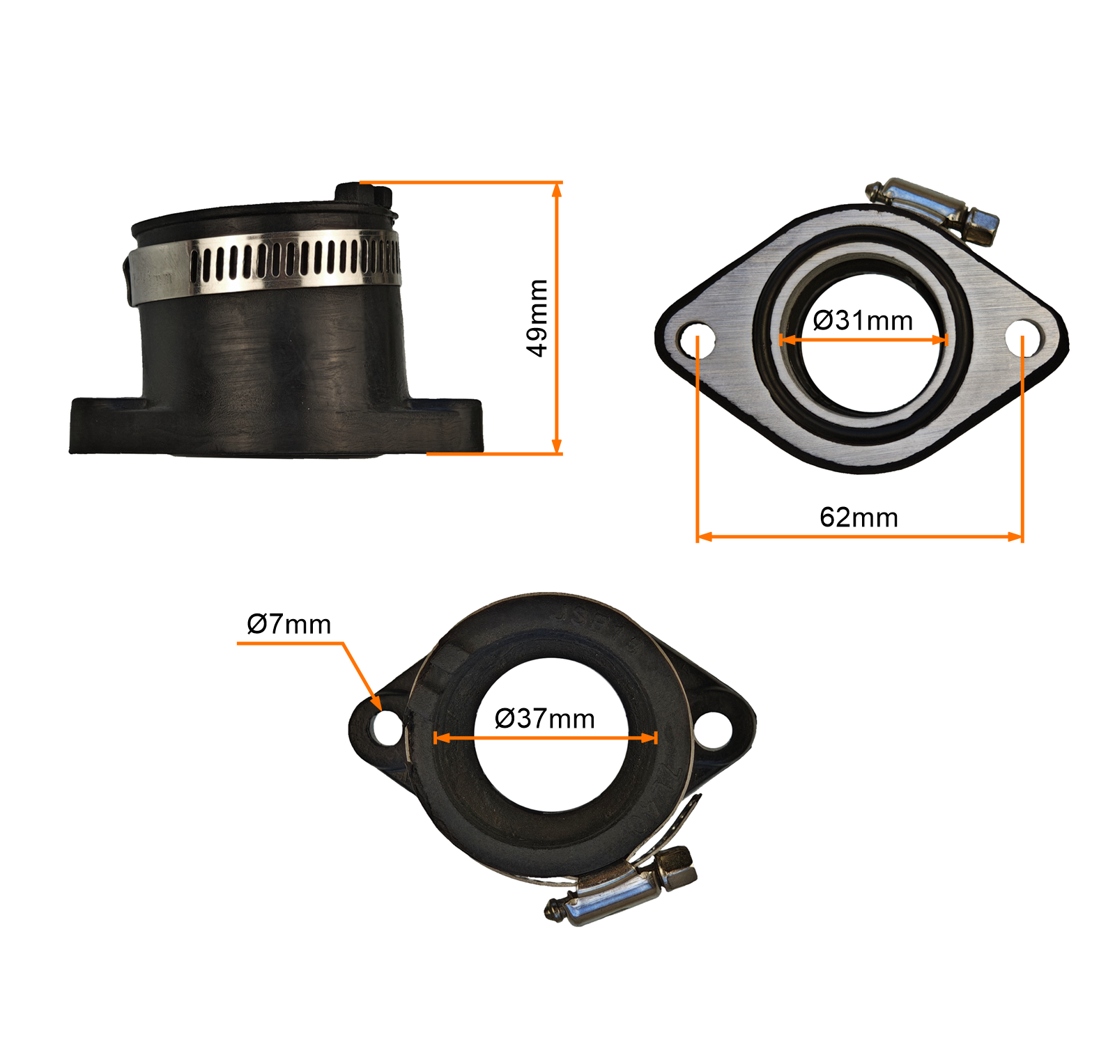 GAŹNIK ATV BASHAN BS250S-5 + FILTR POWIETRZA + KOLEKTOR SSACY