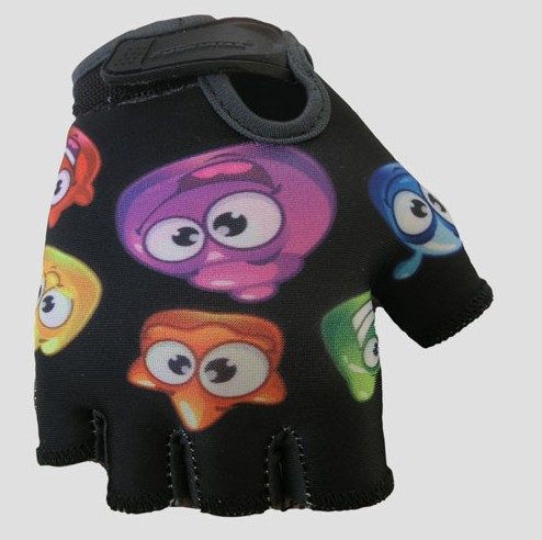 POLEDNIK RĘKAWICE / RĘKAWICZKI ROWEROWE / MTB (BEZ PALCÓW) MODEL BABY JELLIES (DZIECIĘCE / KID / JUNIOR) KOLOR CZARNY (ŻELKI) ROZMIAR 2